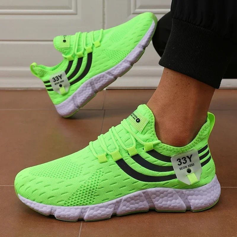 Breathable Lace Up Sneakers For Men And Women 7 black White