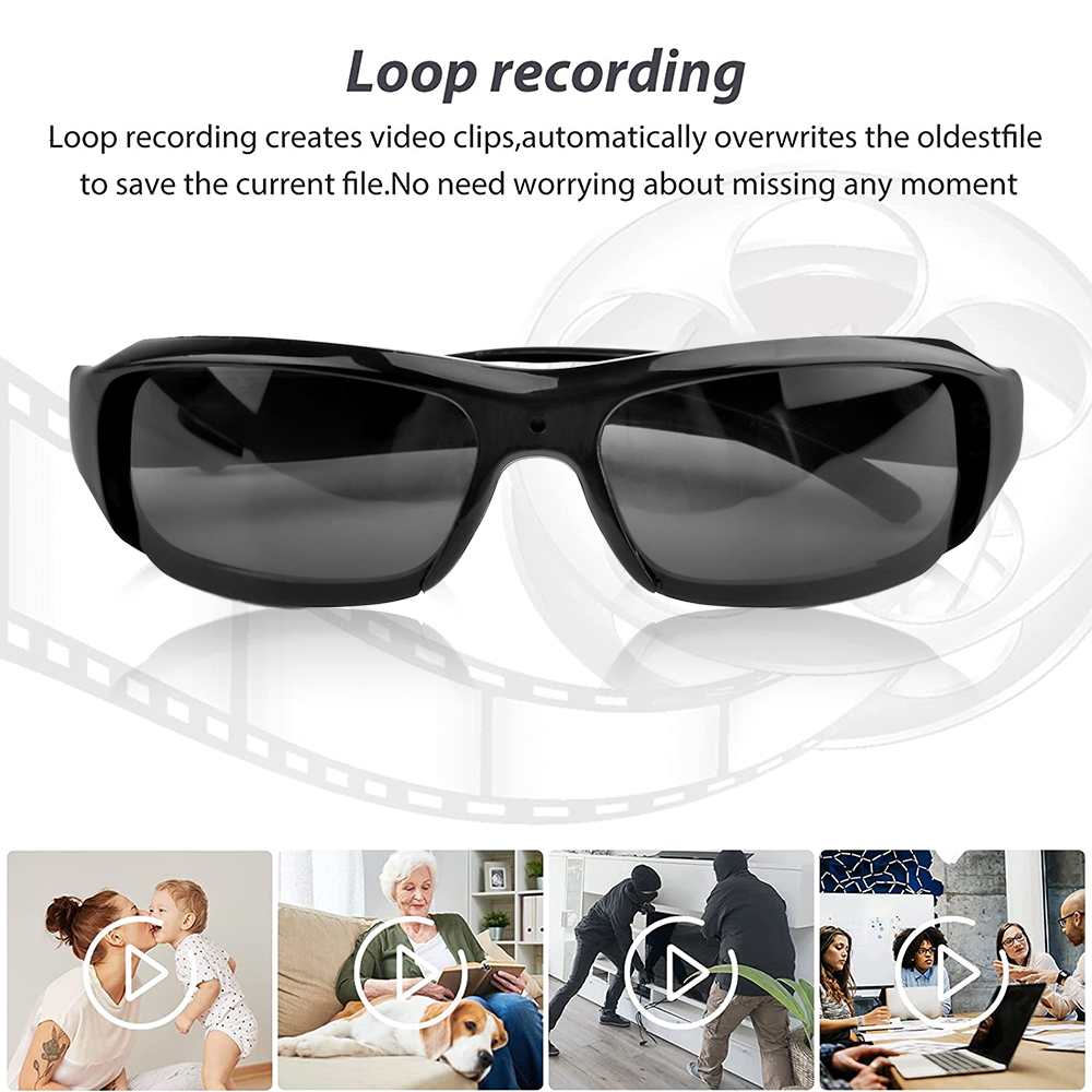Mini Glasses Camera, Portable Wearable Sunglasses Recorder, Outdoor Sports Security Camcorder Mini Glasses Camera, Portable Wearable Sunglasses Recorder, Outdoor Sports Security Camcorder