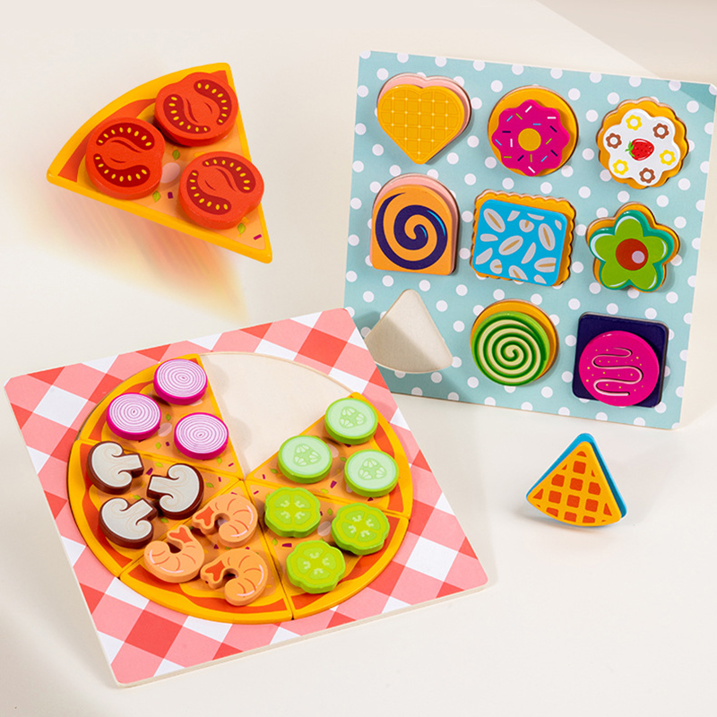 Children Simulation Food, Kitchen Toy Pizza Cookies, Pretend Play Jigsaw Puzzle, Learning Toys, Game Educational Gift b
