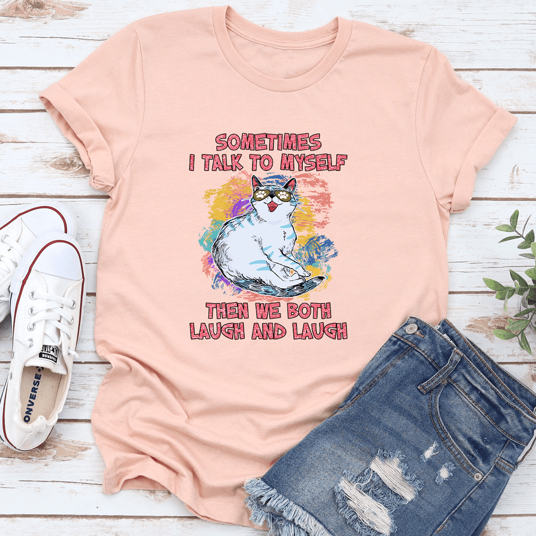 Sometimes I Talk To Myself Tee S Black Heather