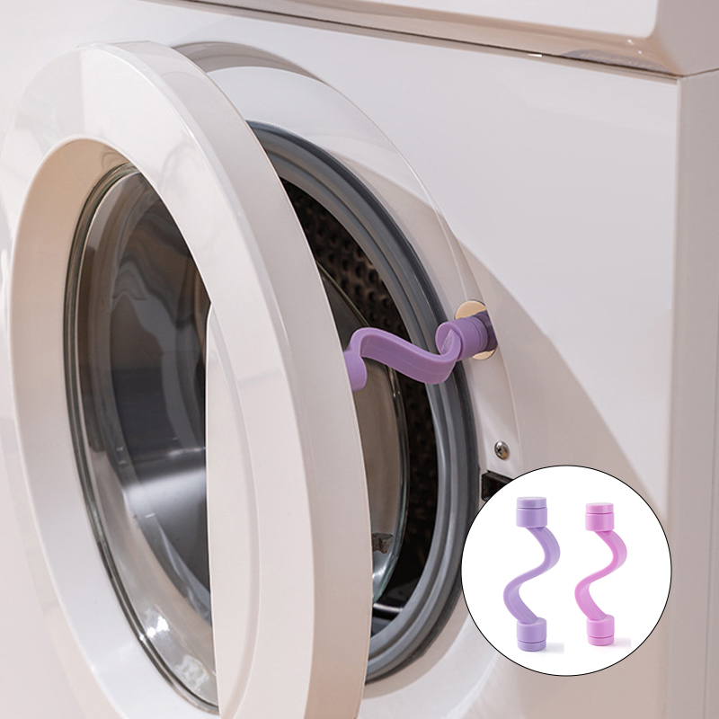 Silicone Washing Machine Door Safety Lock, Magnetic Ventilated Anti Mold Clip To Keep Washer Door Open style 2 White