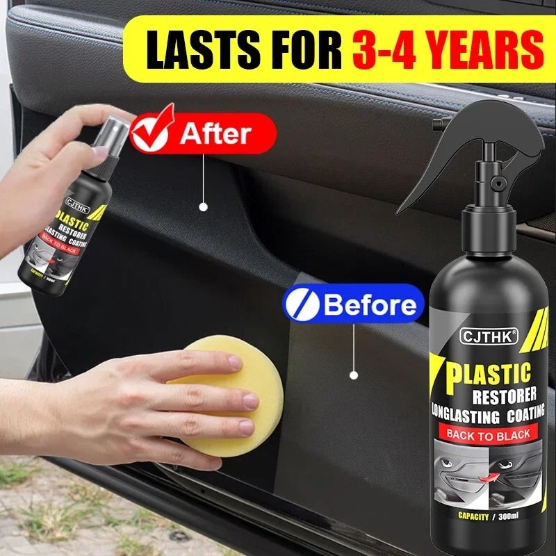 Car Plastic And Leather Restorer With High Gloss Finish And Long Lasting Protection 100ml