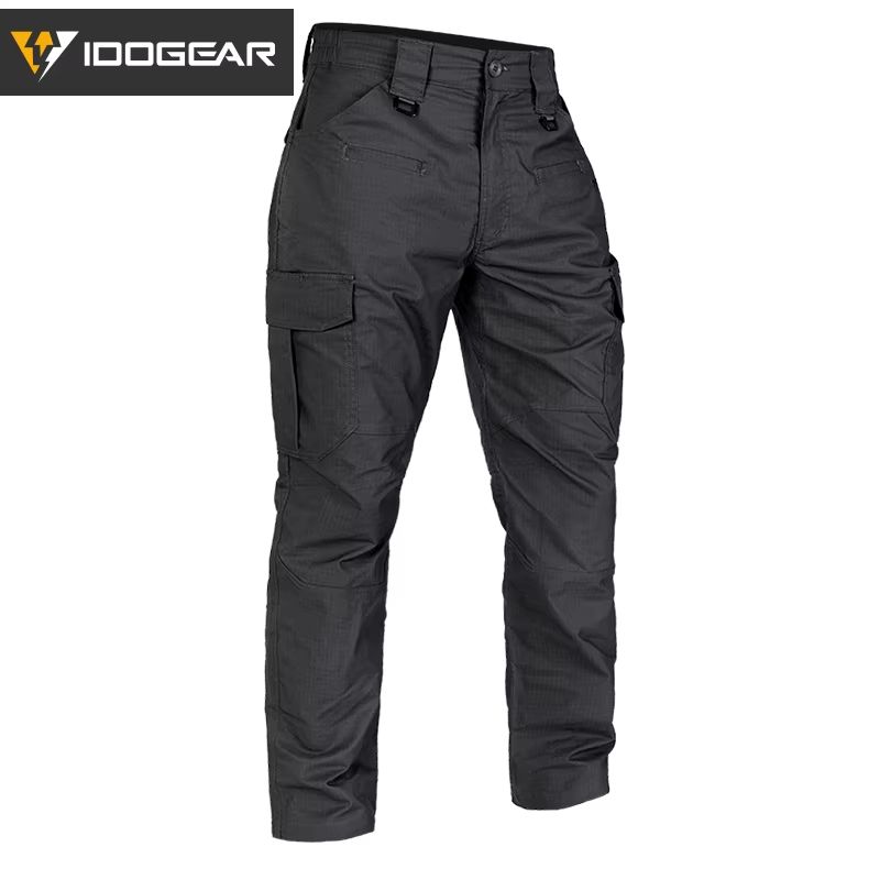 Men's Flex Tactical Cargo Pants Lightweight Stretch Work & Outdoor Hiking Trousers grey s W30