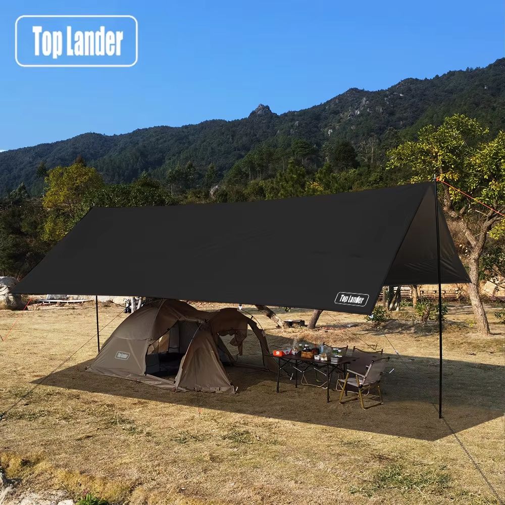 Oxford OmniShield 13 Ft 1 In X 19 Ft 8 In. Waterproof Tarp Large Sun Shelter And Camping Canopy yl With 9 Ft 2 In Pole
