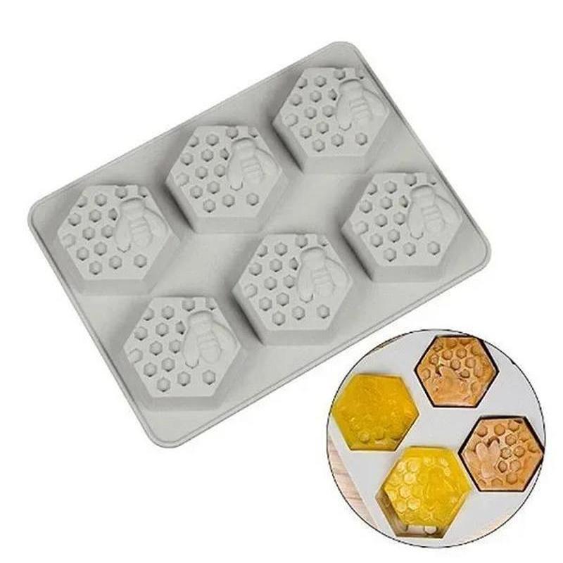 Bee Shape DIY Soap Mold, Handmade Creative DIY Soap Silicone Mold, Honeycomb Cake Mold Accessories For Crafts Baking Bee Shape DIY Soap Mold, Handmade Creative DIY Soap Silicone Mold, Honeycomb Cake Mold Accessories For Crafts Baking
