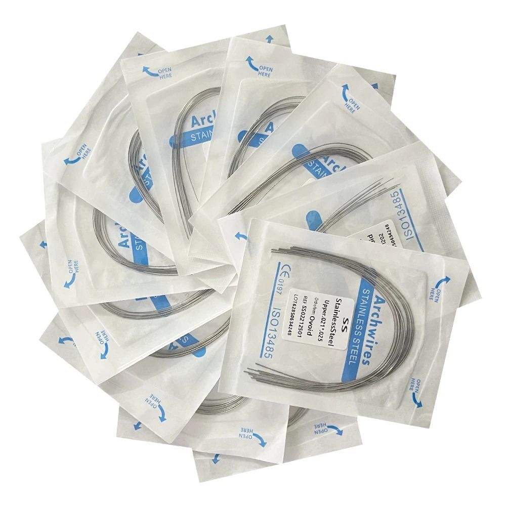 Dental Orthodontic Stainless Steel Arch Wires Round Or Rectangular Form 10pcs Pack 16x16 Lower