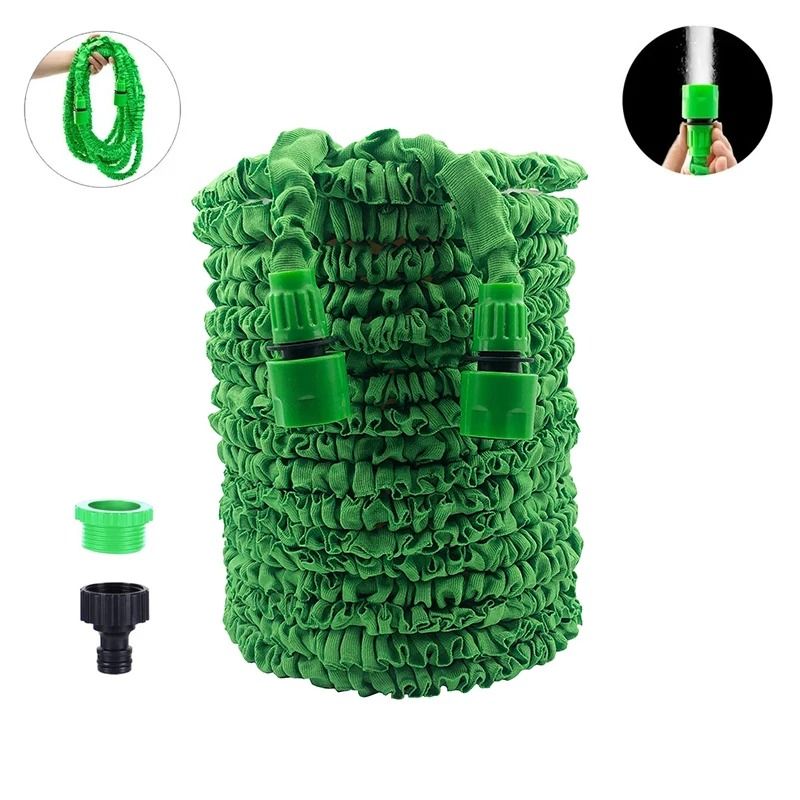 Expandable Garden Water Hose Flexible High Pressure Car Wash Irrigation Tool green 125ft