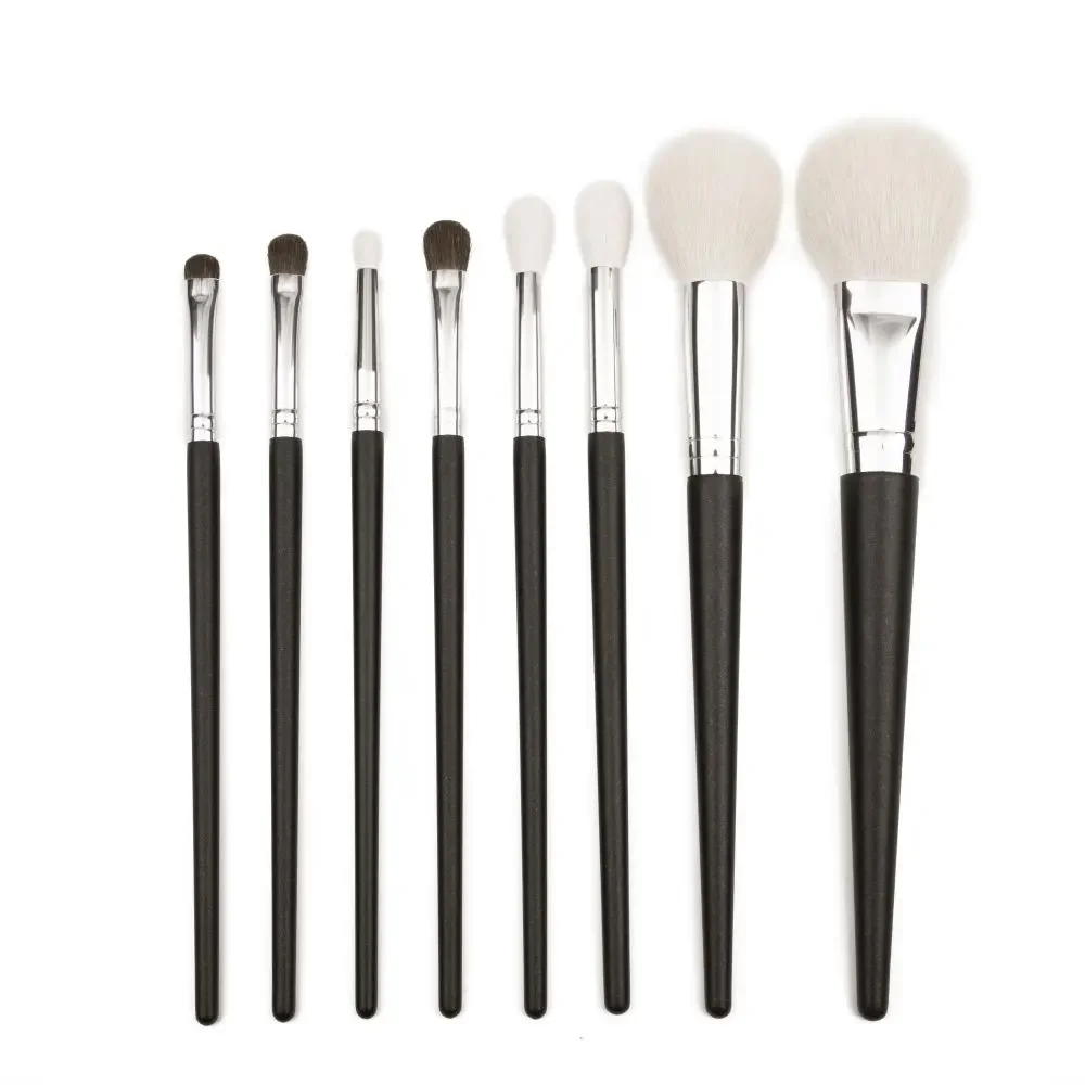 ORCHID Pro 8 Pcs Goat Hair Makeup Brush Set, Powder Highlighting Brushes, Tapered Crease Shader Eyeshadow Kit ORCHID Pro 8 Pcs Goat Hair Makeup Brush Set, Powder Highlighting Brushes, Tapered Crease Shader Eyeshadow Kit