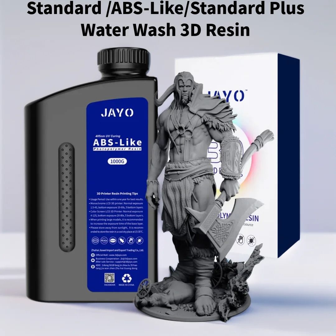Jayo 3D Printer UV Resin 405nm Standard ABS Like And Water Wash Options water Wash Resin Gray