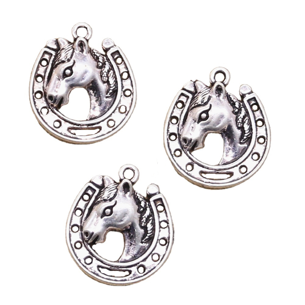Vintage Tibetan Silver Charms Horse Steed Horseshoe Antique Making Pendant Fit For DIY Handmade Jewelry Vintage Tibetan Silver Charms Horse Steed Horseshoe Antique Making Pendant Fit For DIY Handmade Jewelry