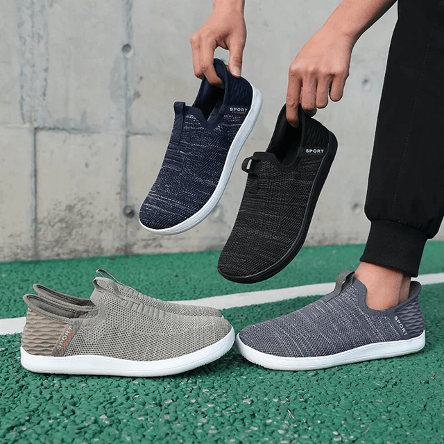 Mens Lightweight Wide Toe Running Shoes Comfortable Anti Slip Walking Sneakers 7.5 blue