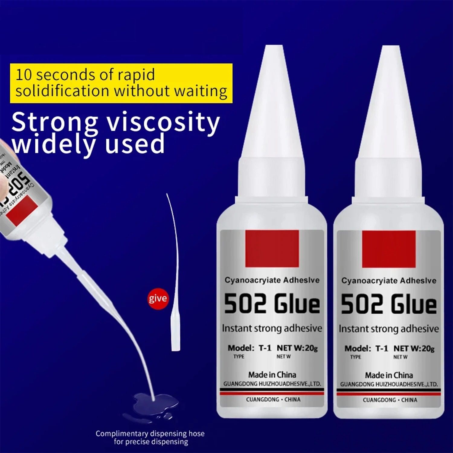 Strong Bond 502 Instant Super Glue For Home And DIY Repairs 2pcs (20ml)