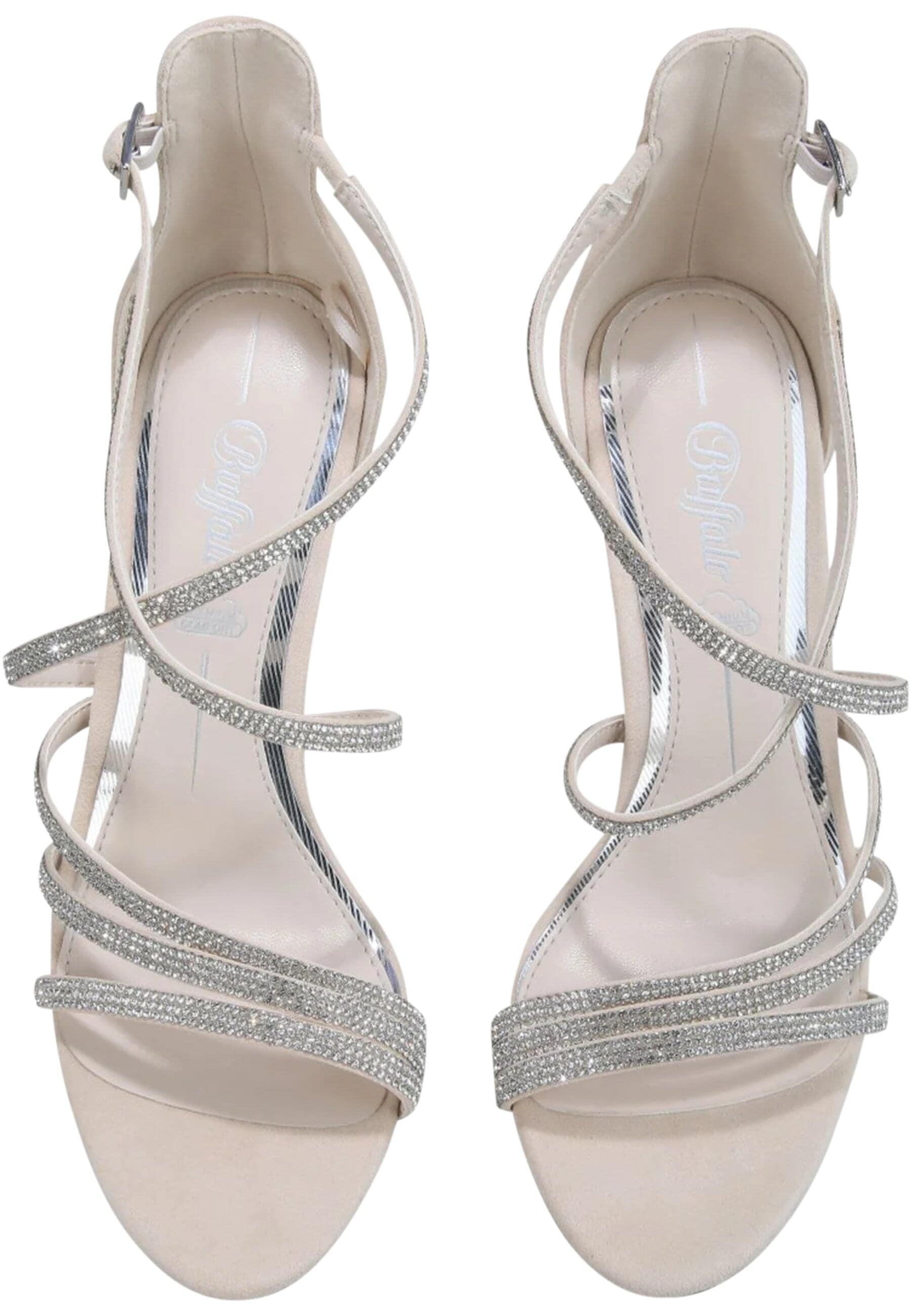 High-Heel-Pumps BUFFALO "Buffalo Damen Buffalo Makai 2 Vegan Suede", Damen, Gr. 42, beige, Textil, unifarben, Schuhe