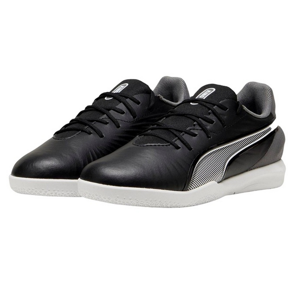 Puma - "King Match" Hallenfußball-Trainingsschuhe für Kinder, Leder (Schwarz) Image