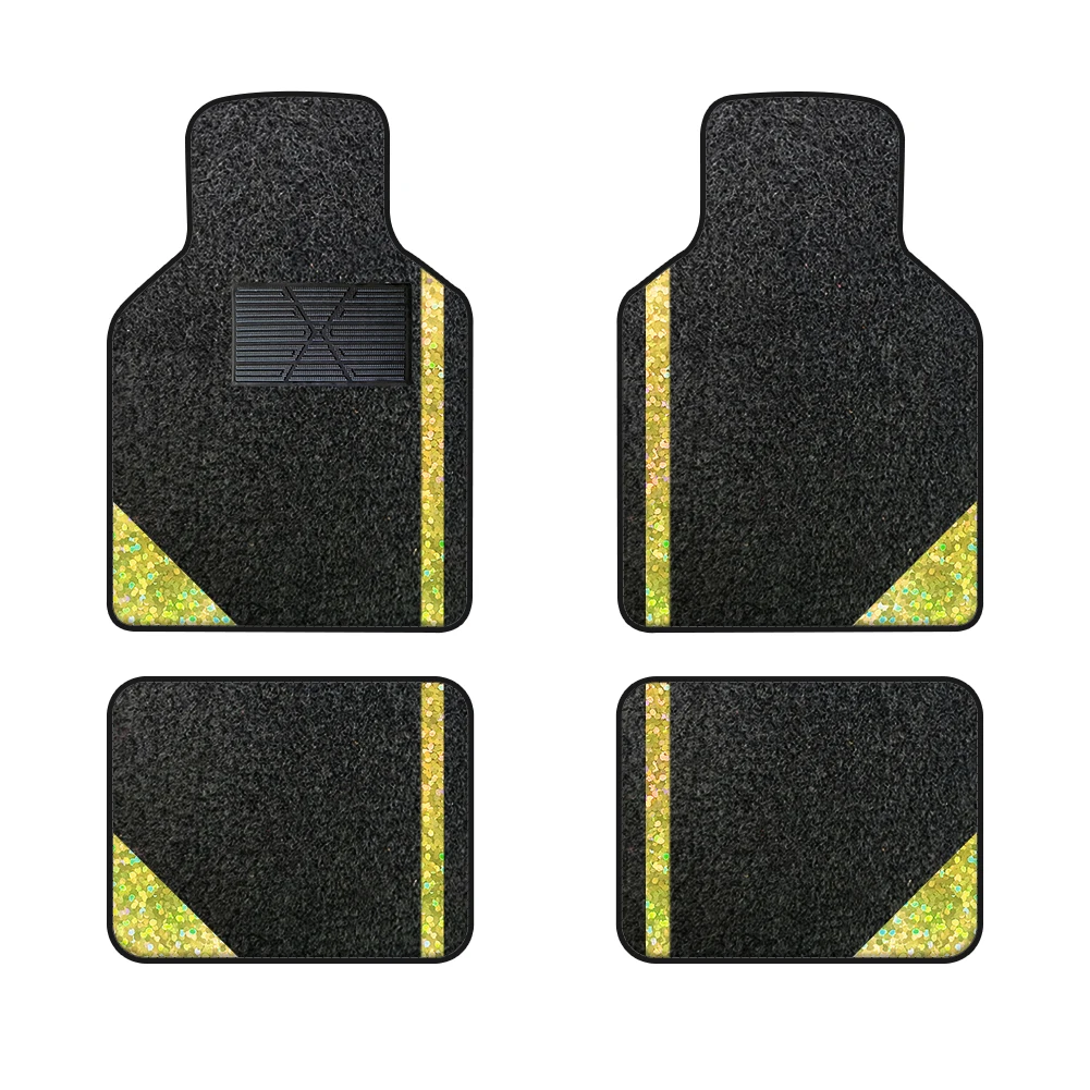 4 pièces tapis de sol de voiture tapis universel ensemble complet accessoires Auto coussinets de pied Automobile tapis de sol voiture alfombrillas para autos
