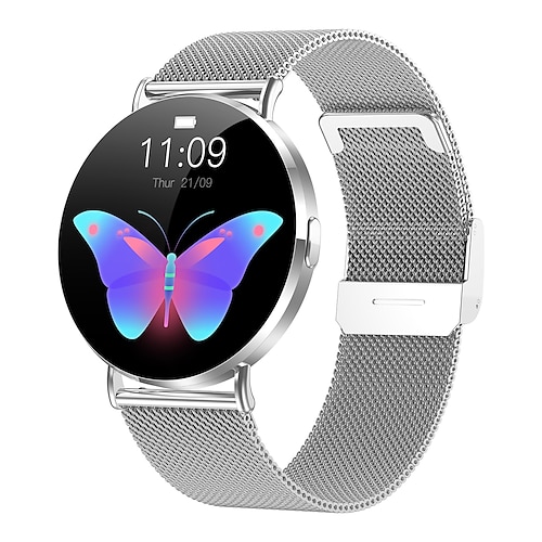 il nuovo schermo AMOLED da 1,32 pollici HD supporta le funzioni di chiamata e risposta wireless è dotato di un assistente vocale è dotato di un fitness tracker impermeabile è compatibile con Android e
