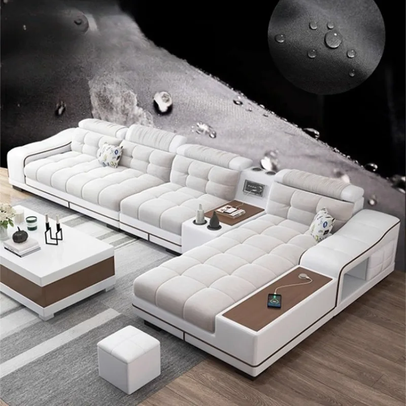 Designer Lazy Lounge Sofa Sessel Multifunktions Nordic Ledersofa Entspannendes Wohnzimmer Nordic Balkon Divano Salonmöbel Image