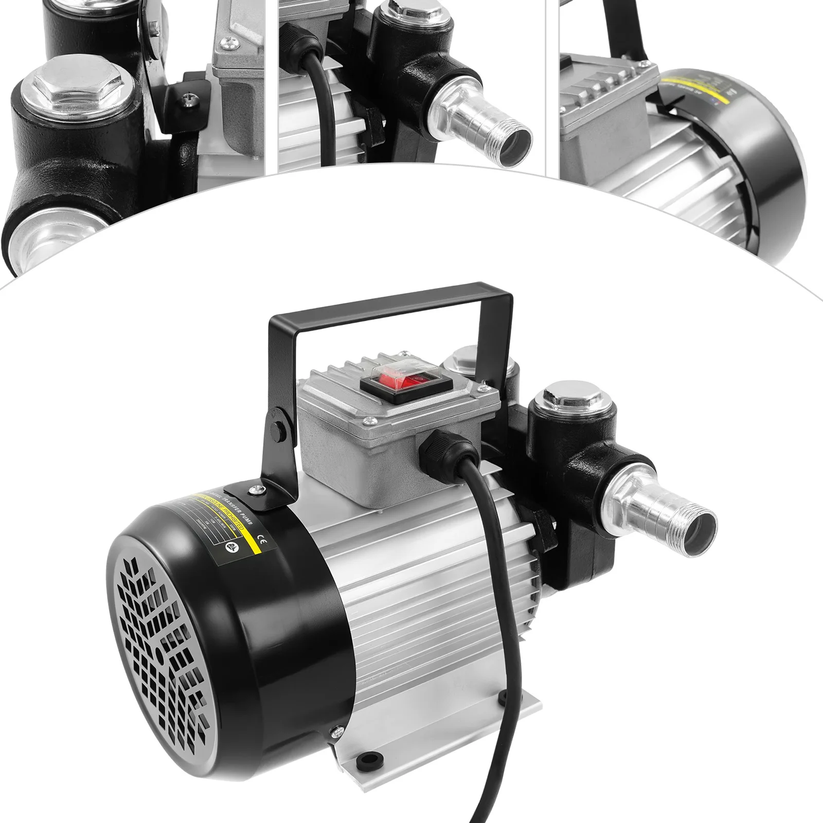 Pompa di trasferimento diesel della pompa del carburante da 60 l/min, pompa diesel elettrica da 550 W 220 V Pompa di aspirazione della pompa dell'olio combustibile autoadescante con filtro 2800