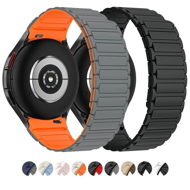 Silikon-Magnetarmband ohne Lücken für Samsung Galaxy Watch 7 FE 6 5 4 40 mm 44 mm Pro 45 mm Sportarmband Galaxy 6 Classic 43 mm 47 mm Image