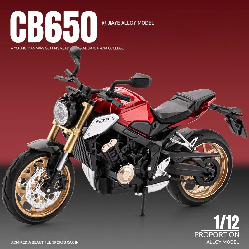 1:12 CB650 Straßenauto Legierung Motorrad Modell Sammlung Echte Autorisierung Ton und Licht Motorrad Spielzeug Miniatur Image