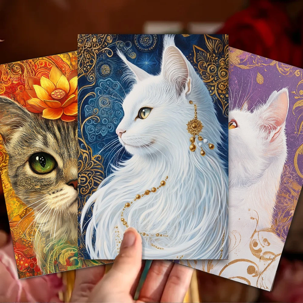 32pcs, Cat Collection Postcards, Birthday/Anniversary Gifts, Collectibles, Suitable for Gift Giving, Can be Mailed.