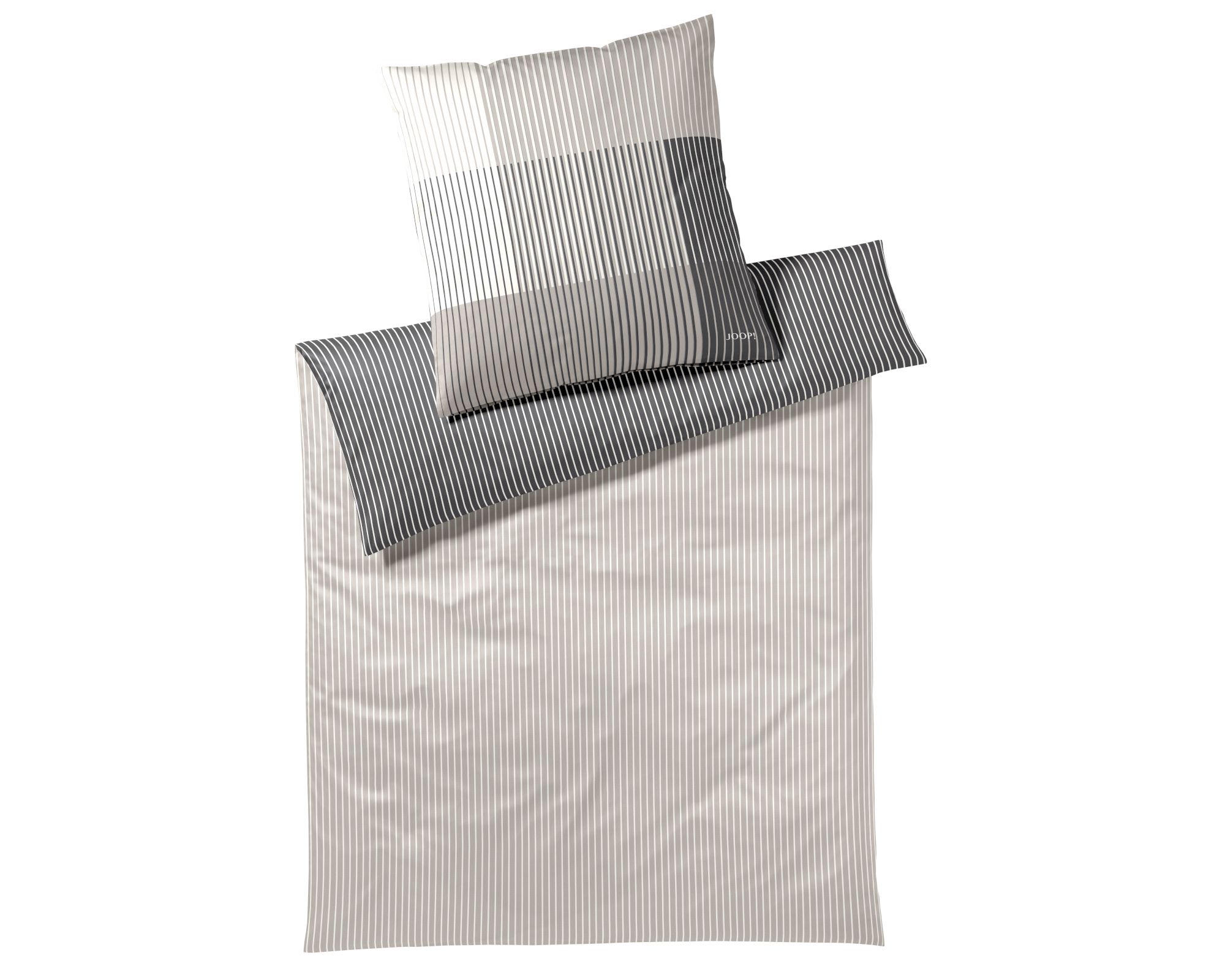 JOOP! »Divided« Stone 4113-09 Bettwäsche / 240x220 cm / 2x 80x80 cm Image