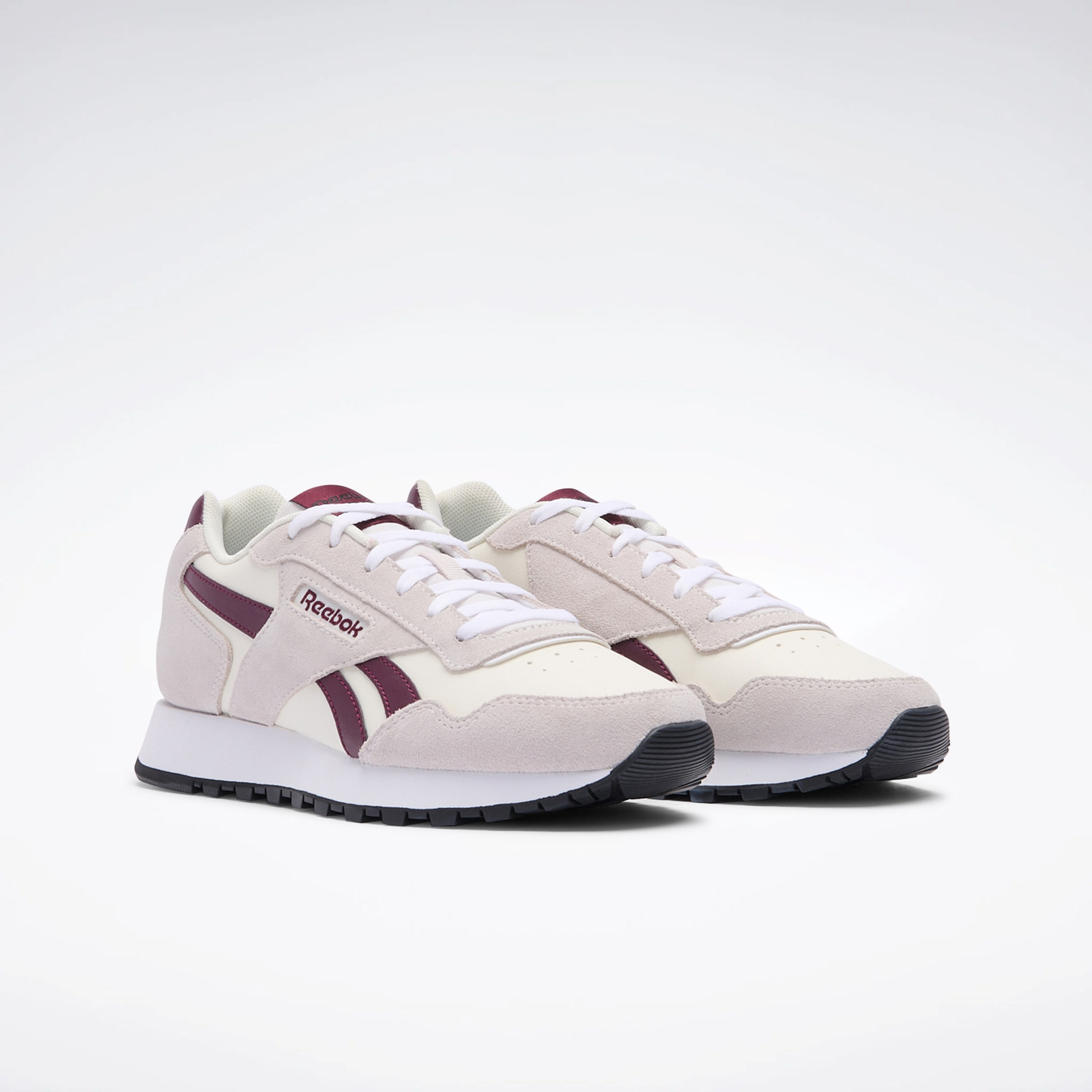 Sneaker REEBOK CLASSIC "REEBOK GLIDE", Damen, Gr. 38, chalk, luxe grau, schwarz cherry, Leder, Synthetik, Schuhe Sneaker