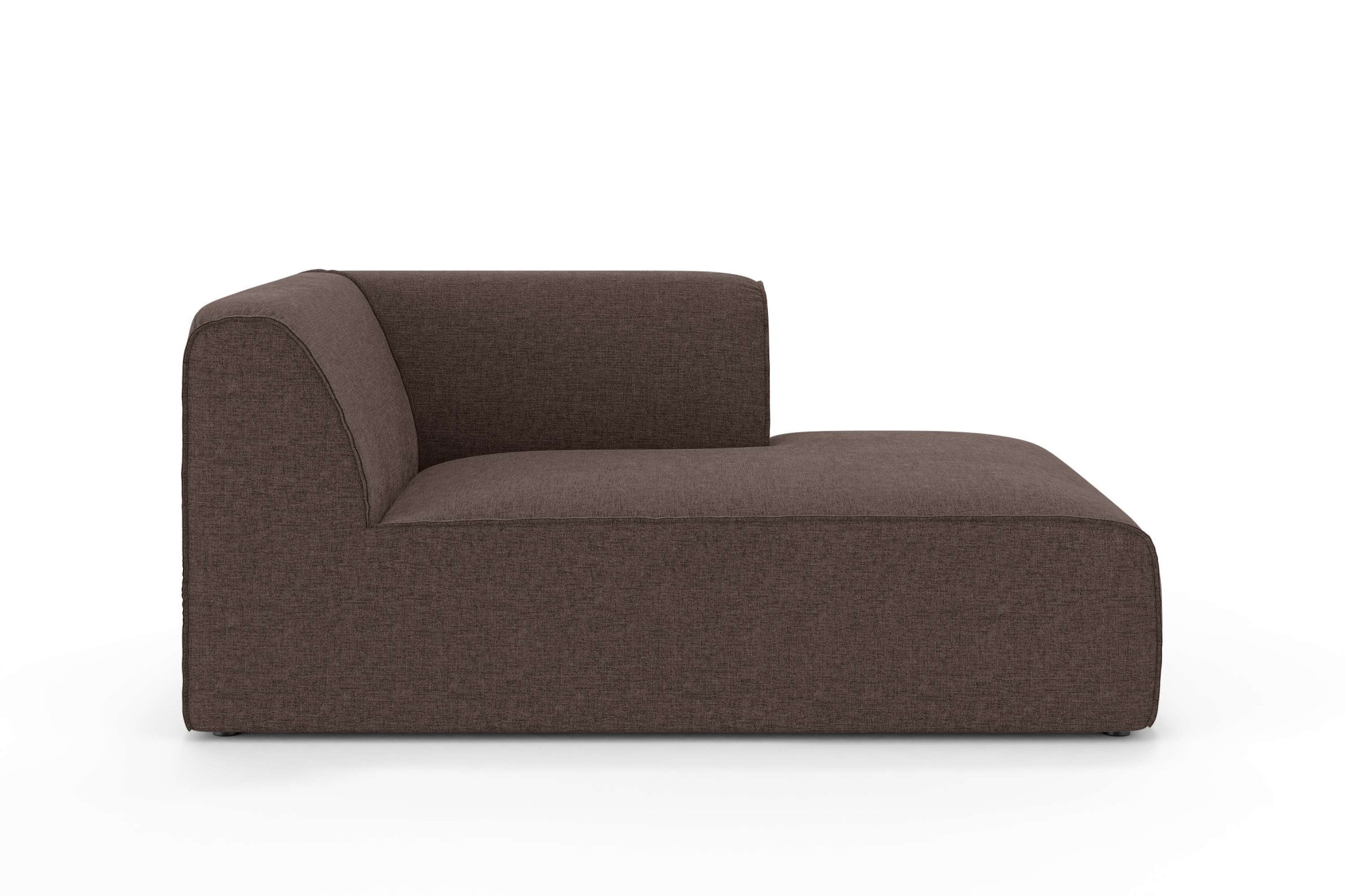 Ottomane OTTO HOME "Merid Chaiselongue, Maße B/T/H: 100/162/70 cm", braun, B:100cm H:70cm T:162cm, 100% Polyester, Sofas, Ottomane, als Modul oder separat verwendbar, für individuelle Zusammenstellung