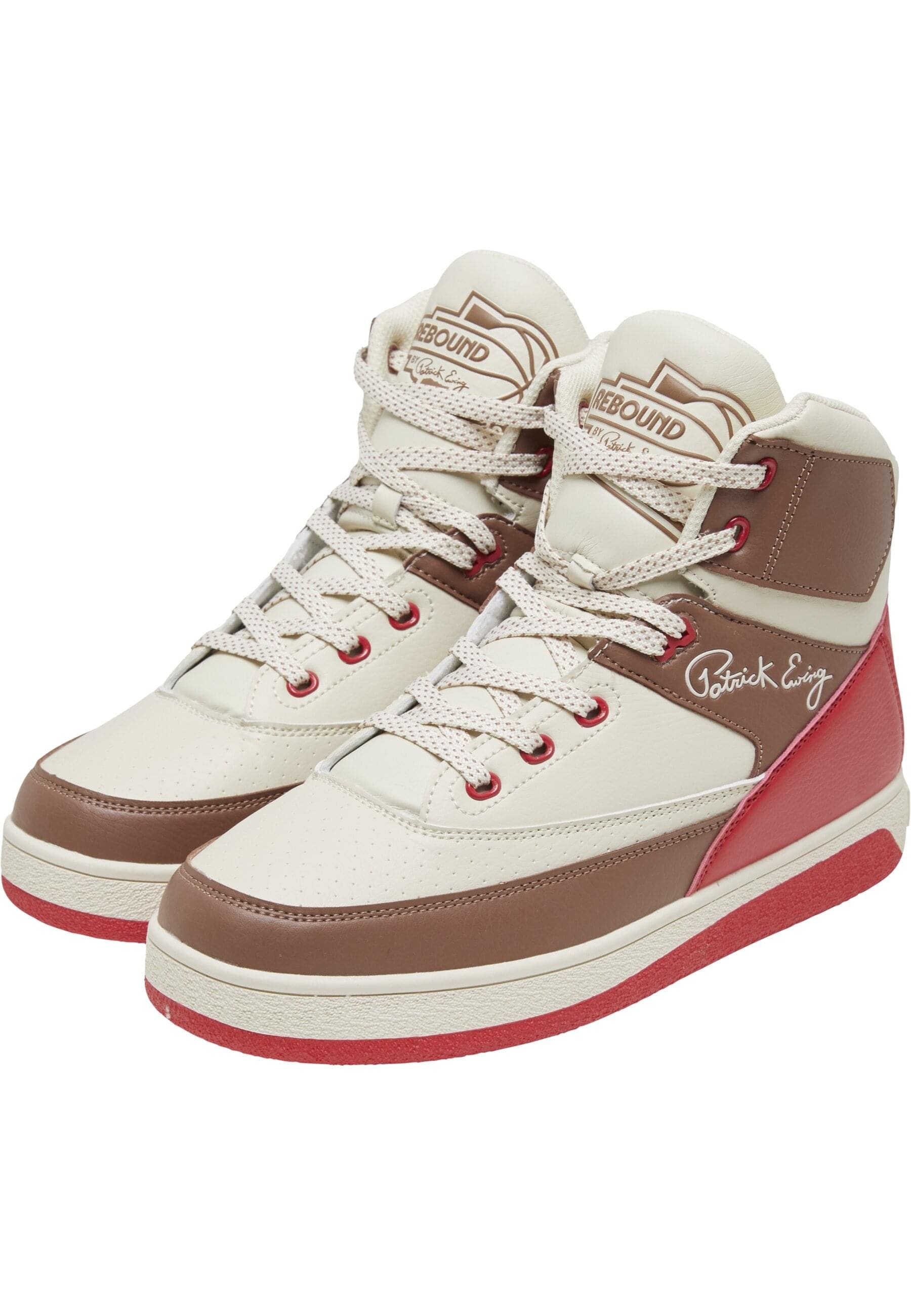 Trainingsschuh EWING "Ewing Rebound by EWING 33 HI Non Strap", Damen, Gr. 41,5, sand, braun, rot, Polyurethan, Schuhe