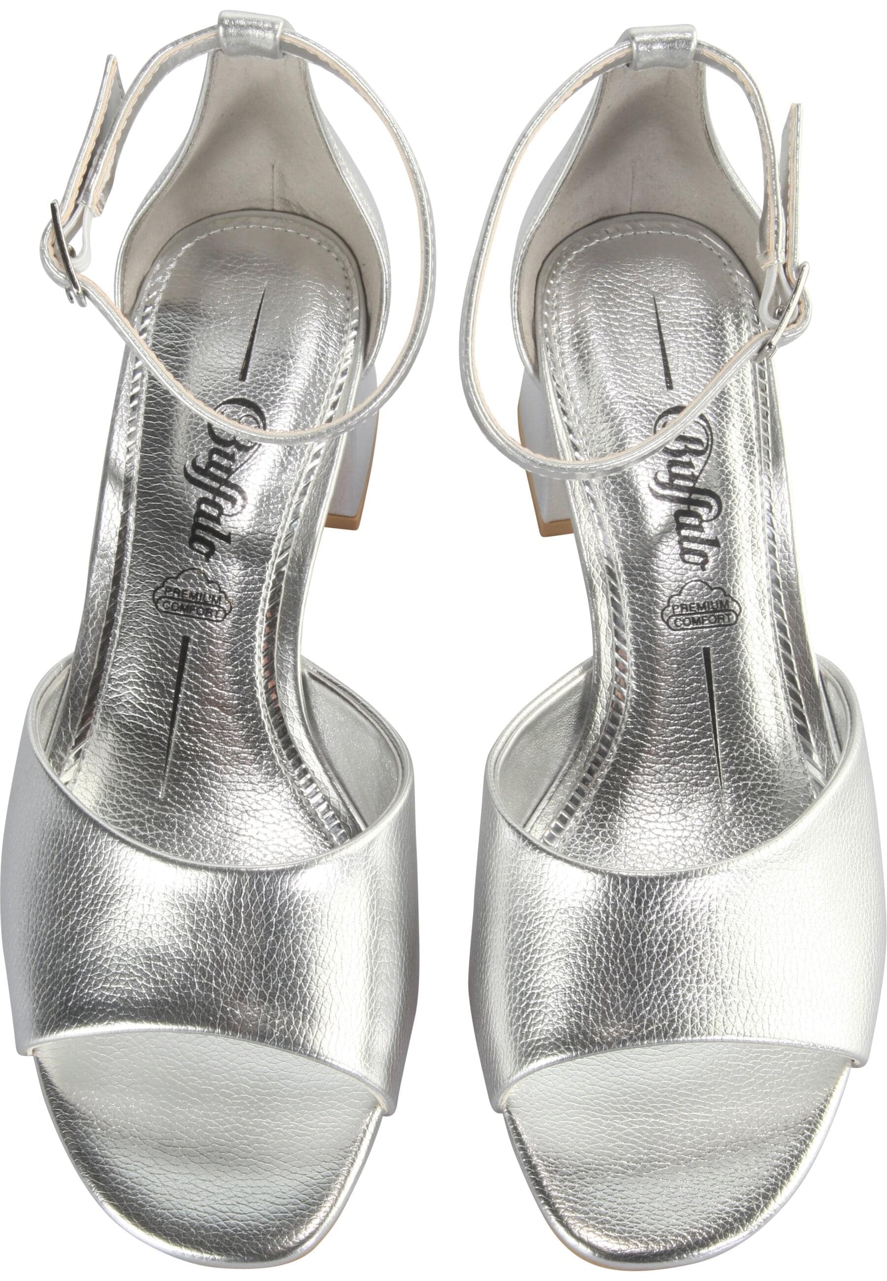 High-Heel-Pumps BUFFALO "Buffalo Buffalo Lilly Neat - Vegan Nappa", Damen, Gr. 37, silber, Kunstfaser, unifarben, Schuhe