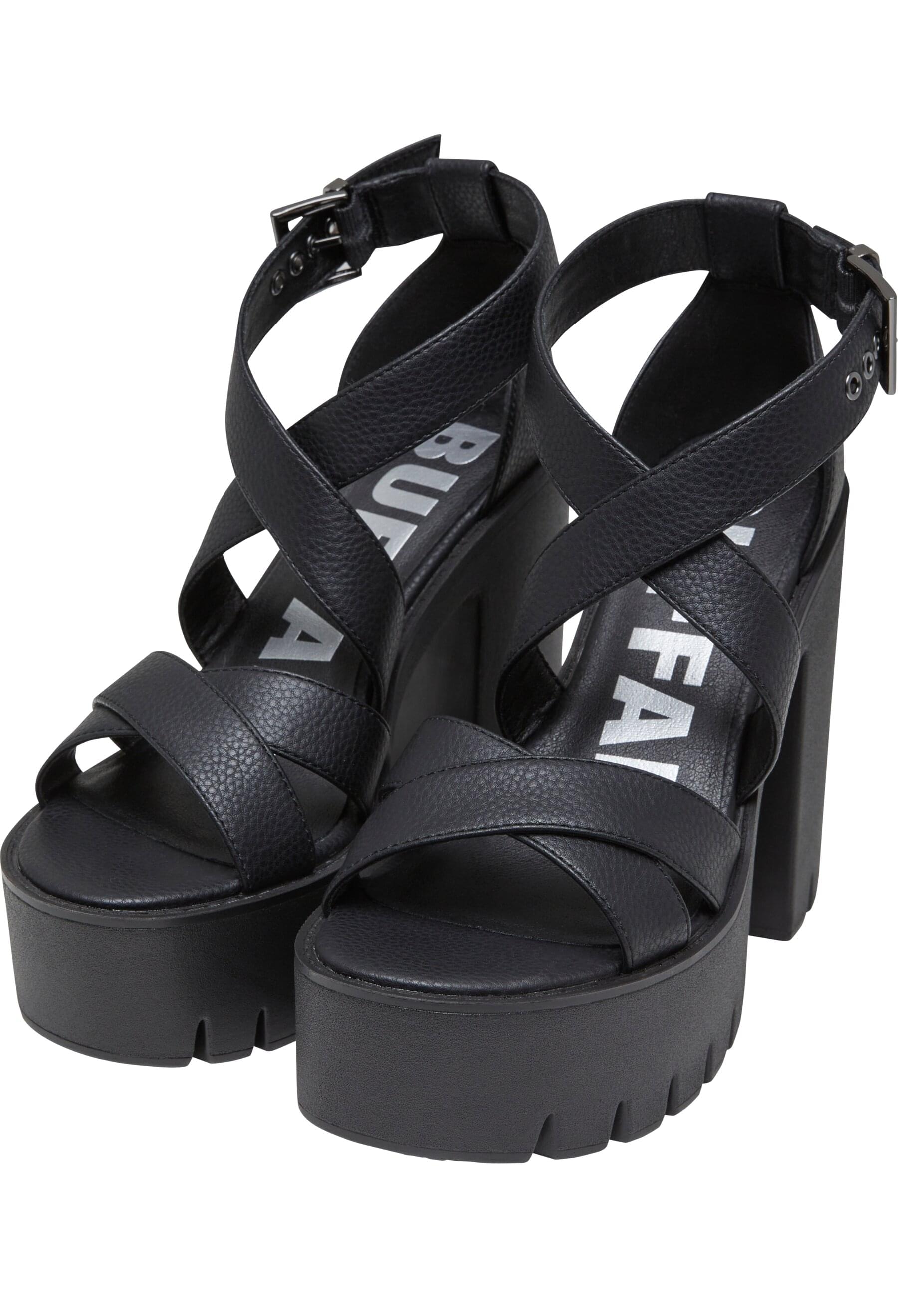 High-Heel-Pumps BUFFALO "Buffalo Buffalo Jalila Cross - Vegan Nappa", Damen, Gr. 40, schwarz, Kunstfaser, unifarben, Schuhe