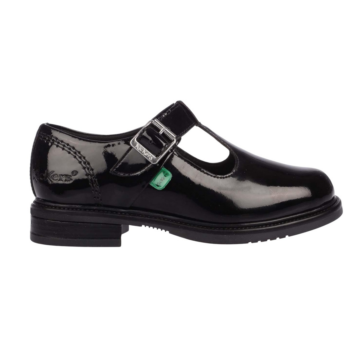 Kickers - "Lach" Riemchenschuhe für Mädchen, Lackleder, T-Träger (Schwarz) Image