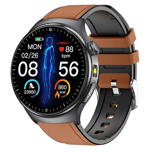 2025 neue EKG PPG Gesundheitsdiagnose Smart Watch Männer Frauen Herzfrequenz-Tracker Sport LED Taschenlampe Smart Watch Image