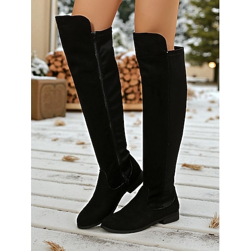 Overknee-Stiefel für Damen in Kaffeefarbe, stilvoll und gemütlich, perfekt für Winterausflüge, Feiertagspartys und als Freizeitkleidung. Image