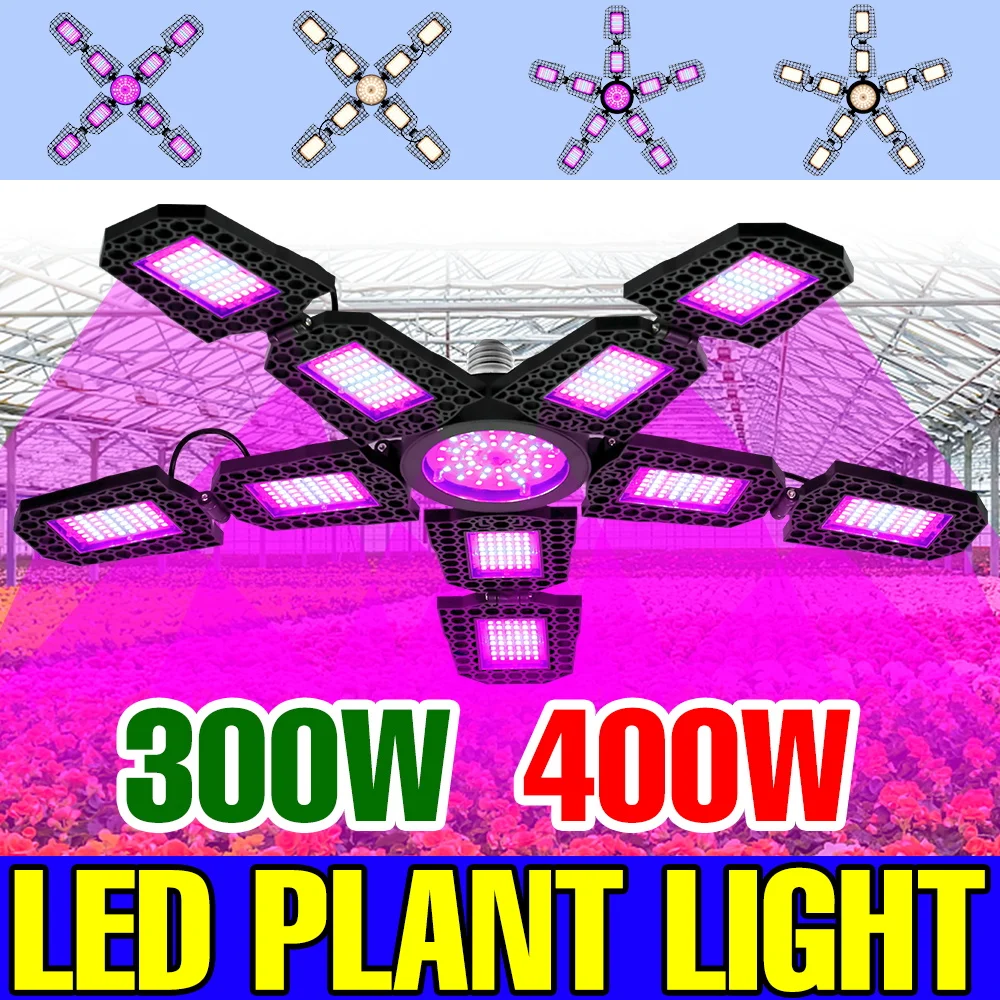 400W E27/E26 LED Wachsen Glühbirne Vollspektrum Pflanzenlampe Gewächshaus Zelt Gemüse Blume Hydrokultur Anbau Füllen Beleuchtung