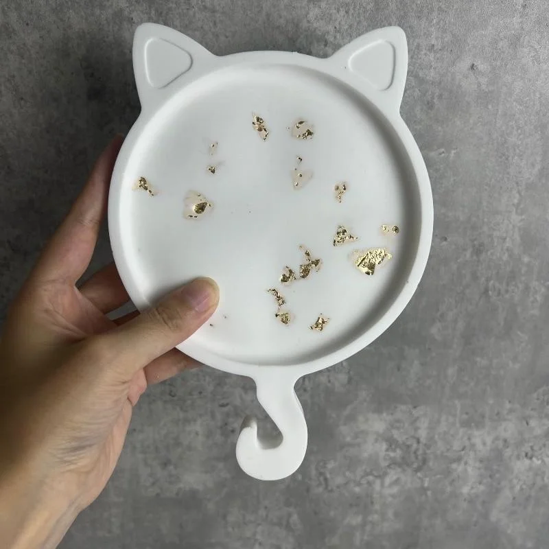 Weihnachten Katze Elch Geweih Geformt Tablett Silikon Formen Handgemachte Diy Handwerk Weihnachten Schmuck Werkzeuge Keramik Form Hause Dekorative Image