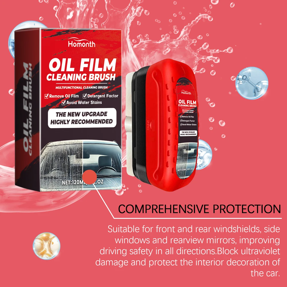 Leistungsstarke Auto Windschutzscheibe Reiniger Entfernt Schmutz Auto Fenster Glas Reiniger Auto Glas Schwamm Reinigung Pinsel Auto Glas Öl Film Wischen Image