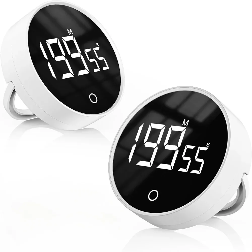 Minuterie de cuisine numérique, gadget de cuisine, compte à rebours à grand écran LED visuel magnétique, Volume réglable, pratique pour la cuisine