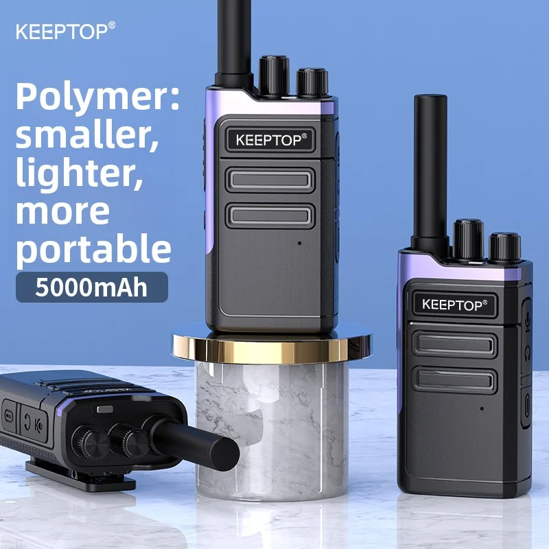 KEEPTOP 1/2Pcs Mini Walkie Talkie Portable Two-Way Radio UHF Transceiver Set Walkie-talkies Radio Walkie Talkie Long Range
