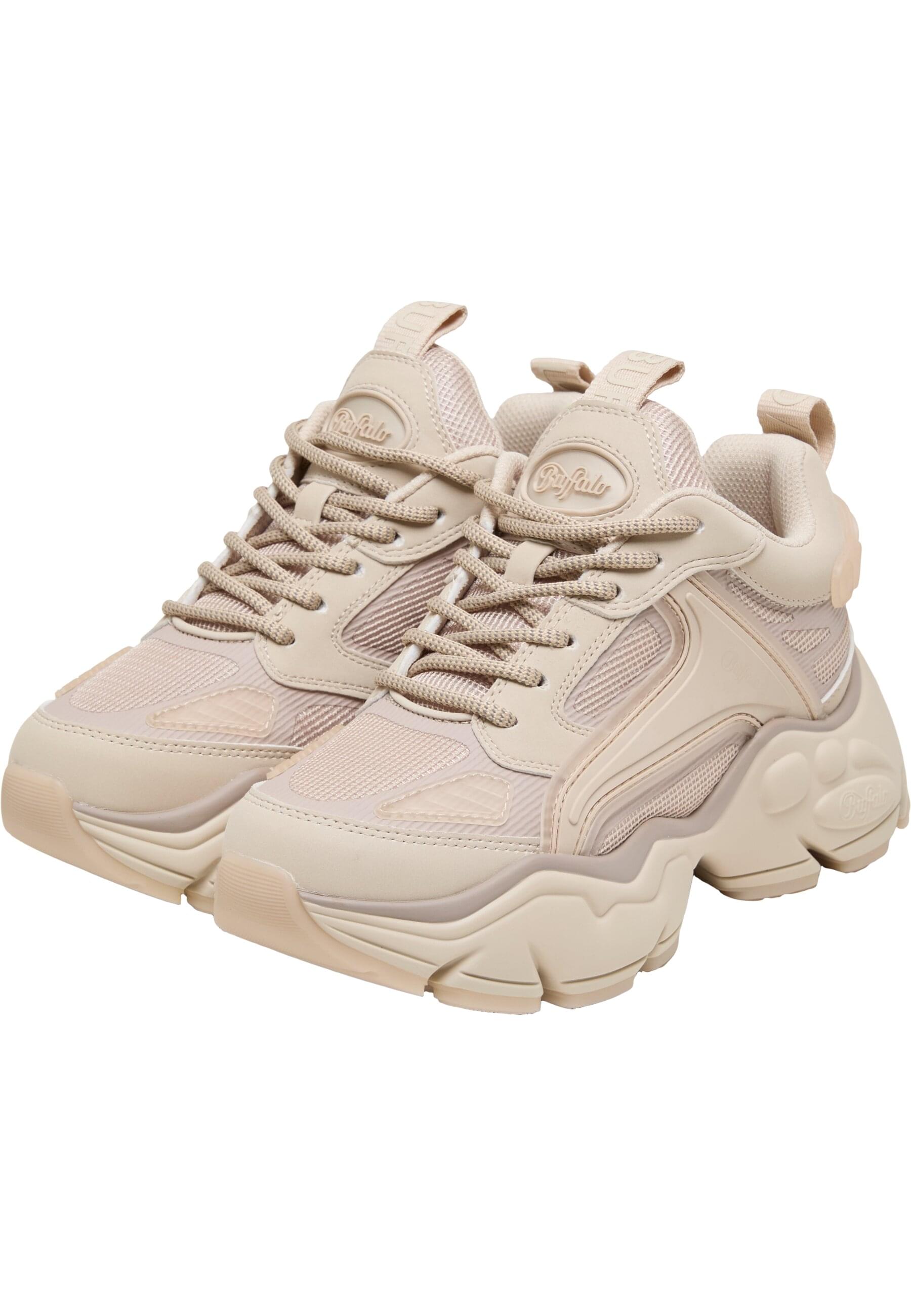 Trainingsschuh BUFFALO "Buffalo BINARY ATHENA - VEGAN NUBUCK/MESH", Damen, Gr. 38, beige, unifarben, Schuhe