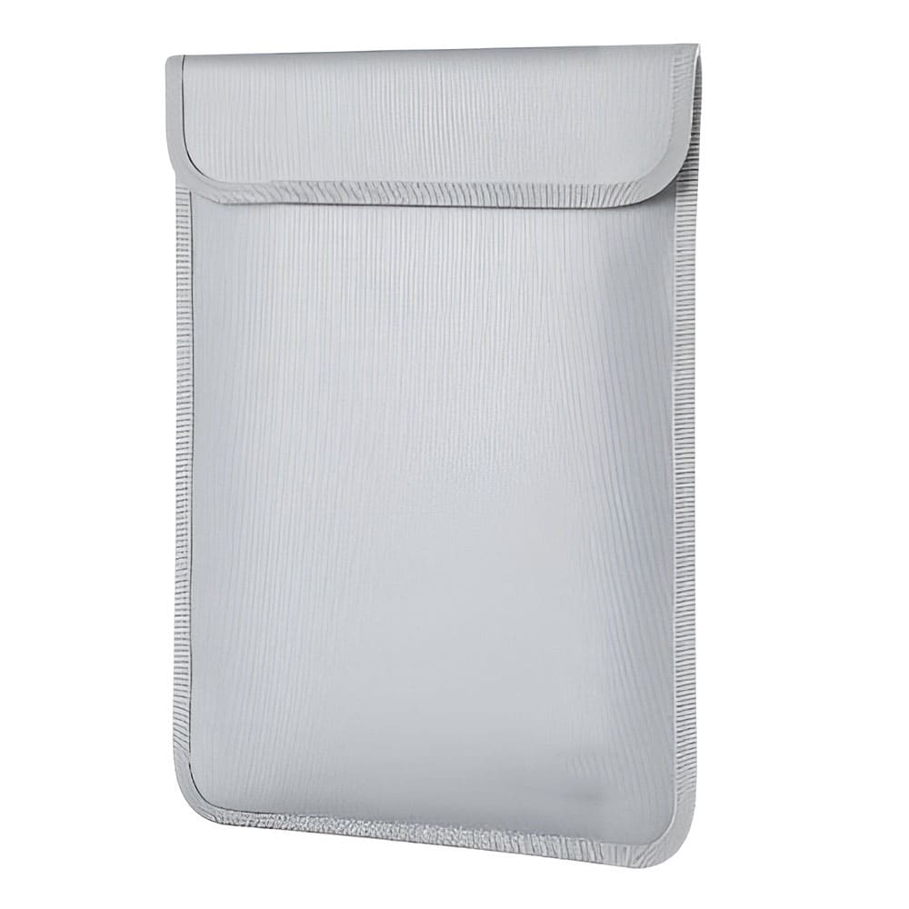 Grey Fireproof and Waterproof Document Bag with Two Compartments for Home and Office