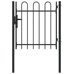 vidaXL Zauntor Grau 100 x 100 cm Pulverbeschichteter Stahl Image