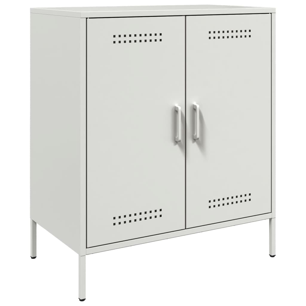 vidaXL Sideboard Weiß 68x39x79 cm Stahl Image