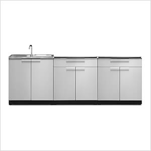 NewAge Outdoor Kitchens Stainless Steel 3-Piece Outdoor Kitchen Set (No Countertop)