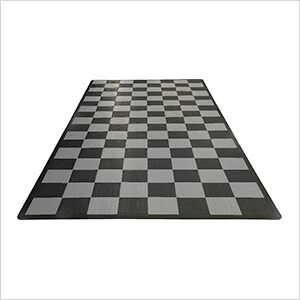 Swisstrax Diamondtrax Home Single Car Garage Floor Tile Mat (Jet Black / Slate Grey)