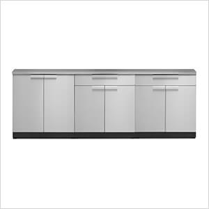 NewAge Outdoor Kitchens Stainless Steel 4-Piece Outdoor Kitchen Set with Countertops and Covers