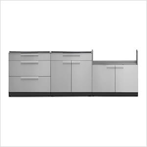 NewAge Outdoor Kitchens Stainless Steel 3-Piece Outdoor Kitchen Set (No Countertop)