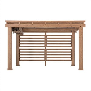 Sunjoy Group SummerCove 11' x 13' Pergola with Tan Adjustable Sling Canopy