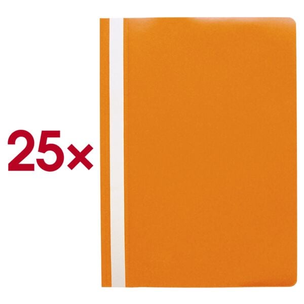 OTTO Office 25x Schnellhefter A4, Fassungsvermögen 200 Blatt orange, 23x31 cm