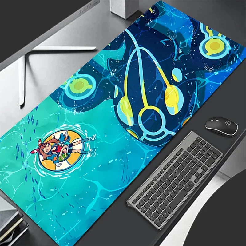 Büro Pokemon Tastatur Pads PU Leder Mauspad Gaming. Anime PC Mousepad Pikachu Laptop Erweiterte Desktop-Matte für beste Geschenke Image